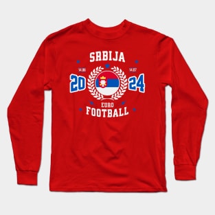 Serbian 2024 Soccer Fan Long Sleeve T-Shirt